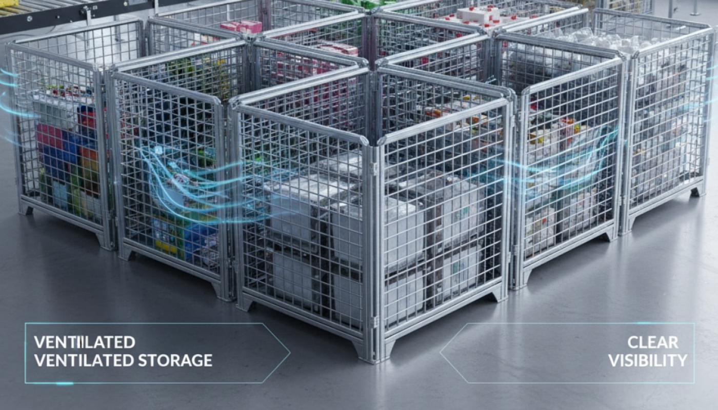 Pojemniki siatkowe – przewiewność i widoczność zawartości